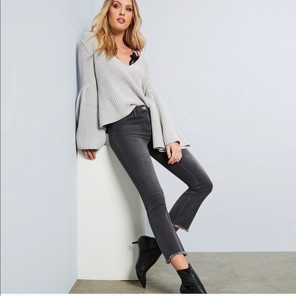 Free people grey damsel bell sleeve pullover - Picture 2 of 7